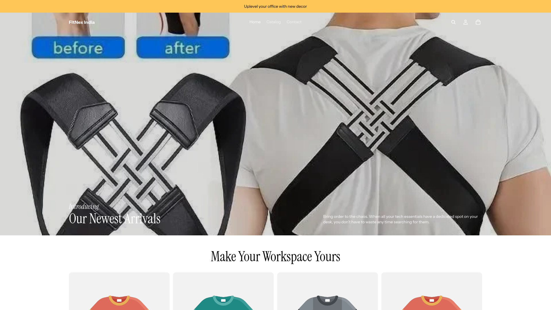 website screenshot of https://fixyourposture2.store