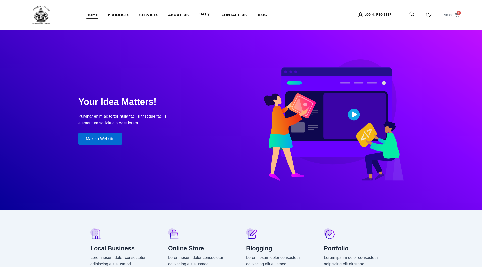 website screenshot of https://legalsteroidssales.org
