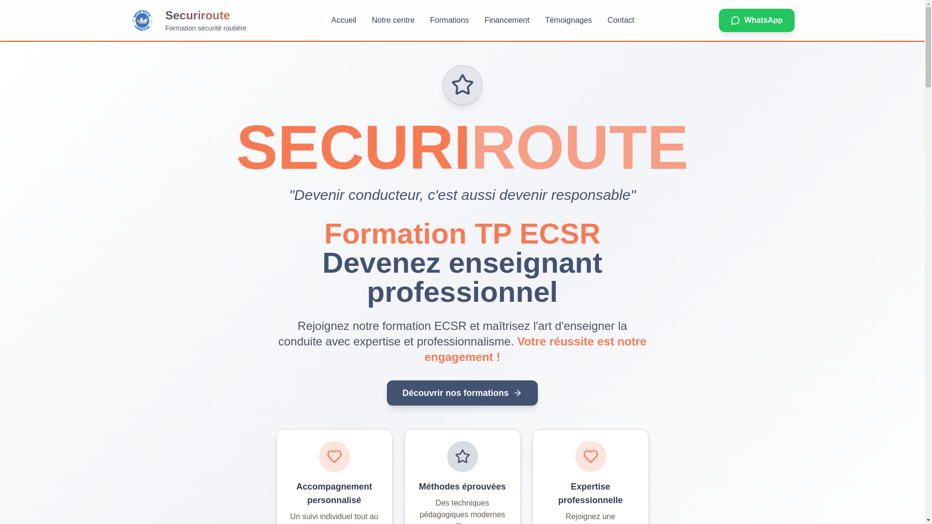website screenshot of https://securi-route.fr/