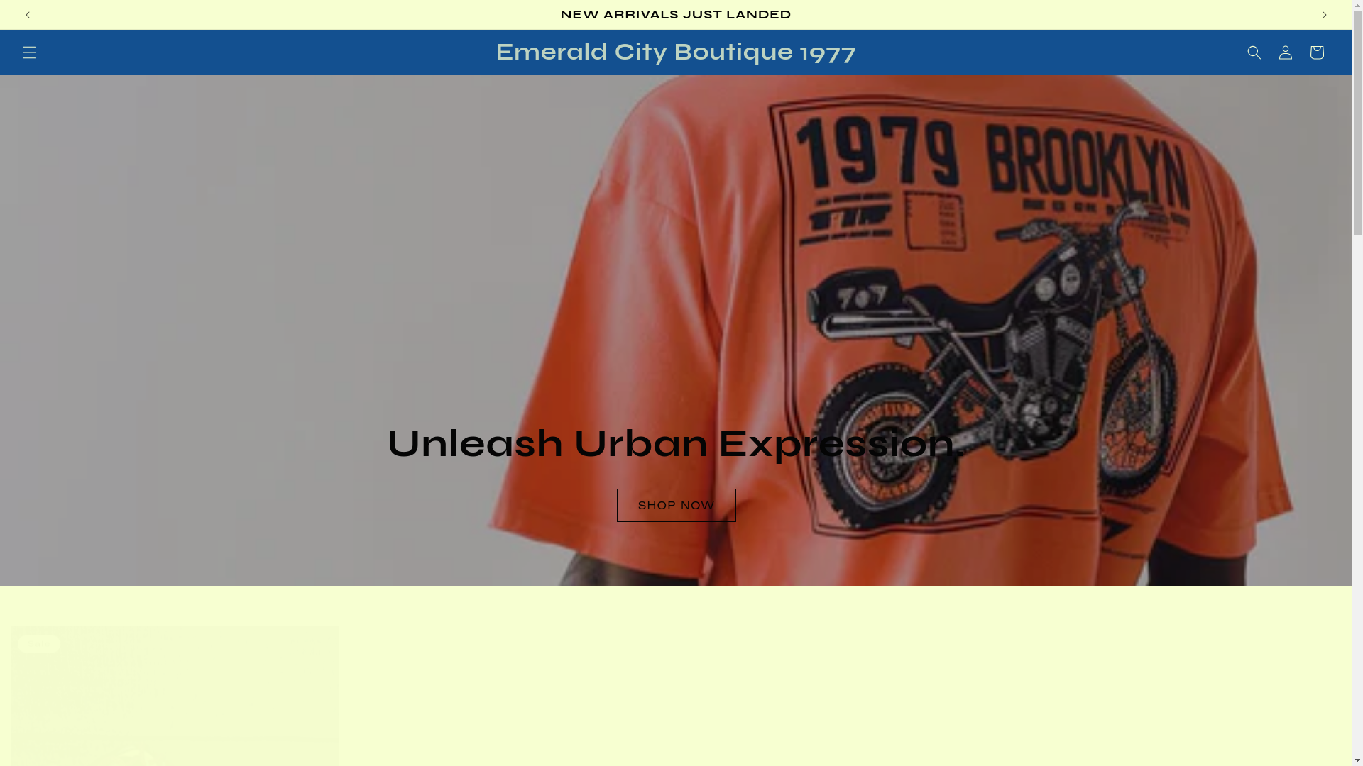 website screenshot of https://emeraldcityboutique1977.com/