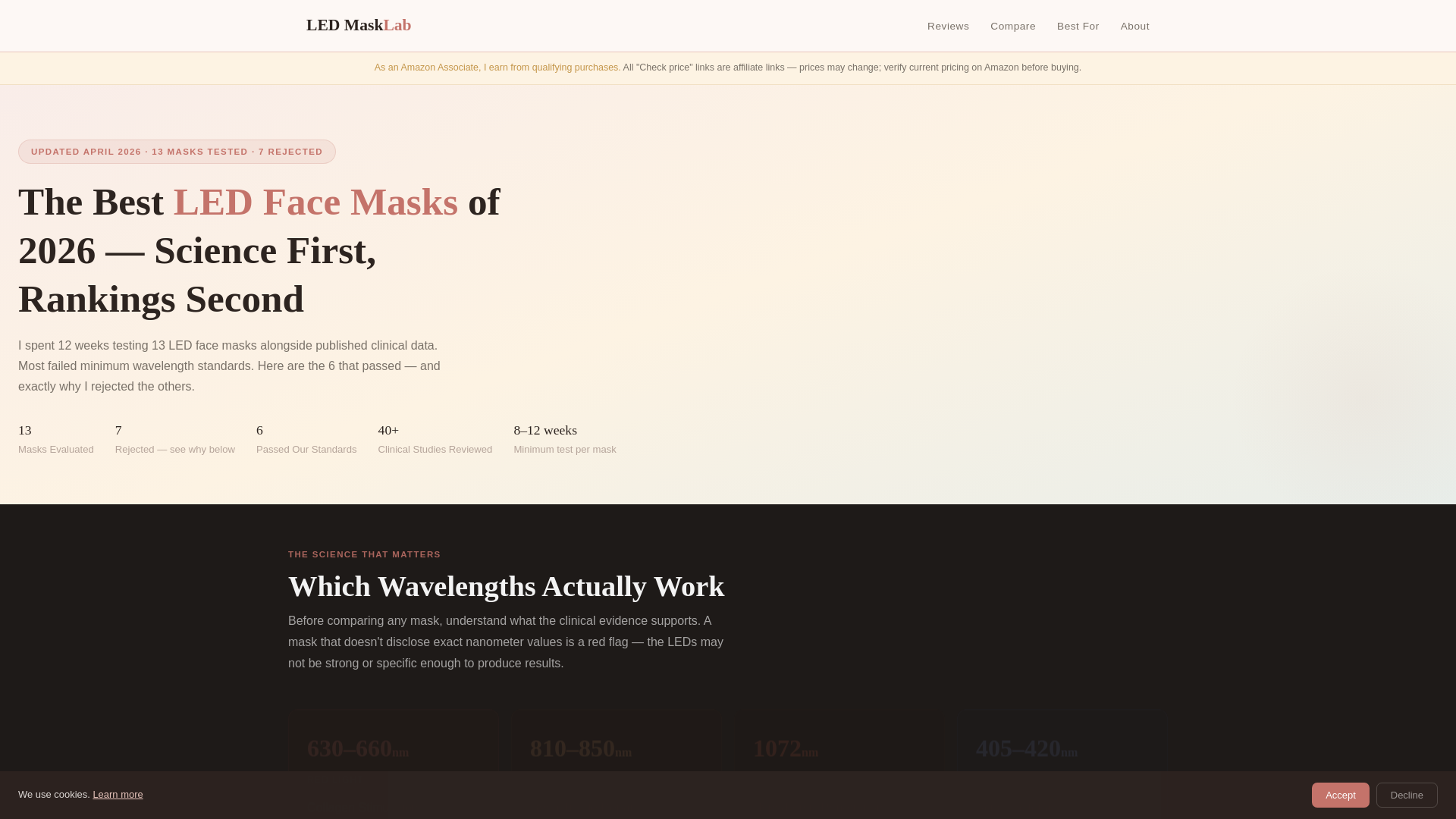 website screenshot of https://ledmasklab.com/