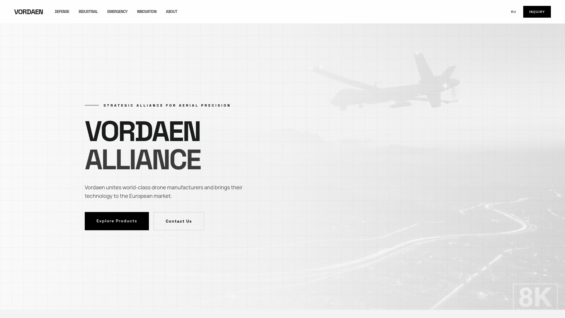 website screenshot of https://vordaen-strategic-alliance.eu