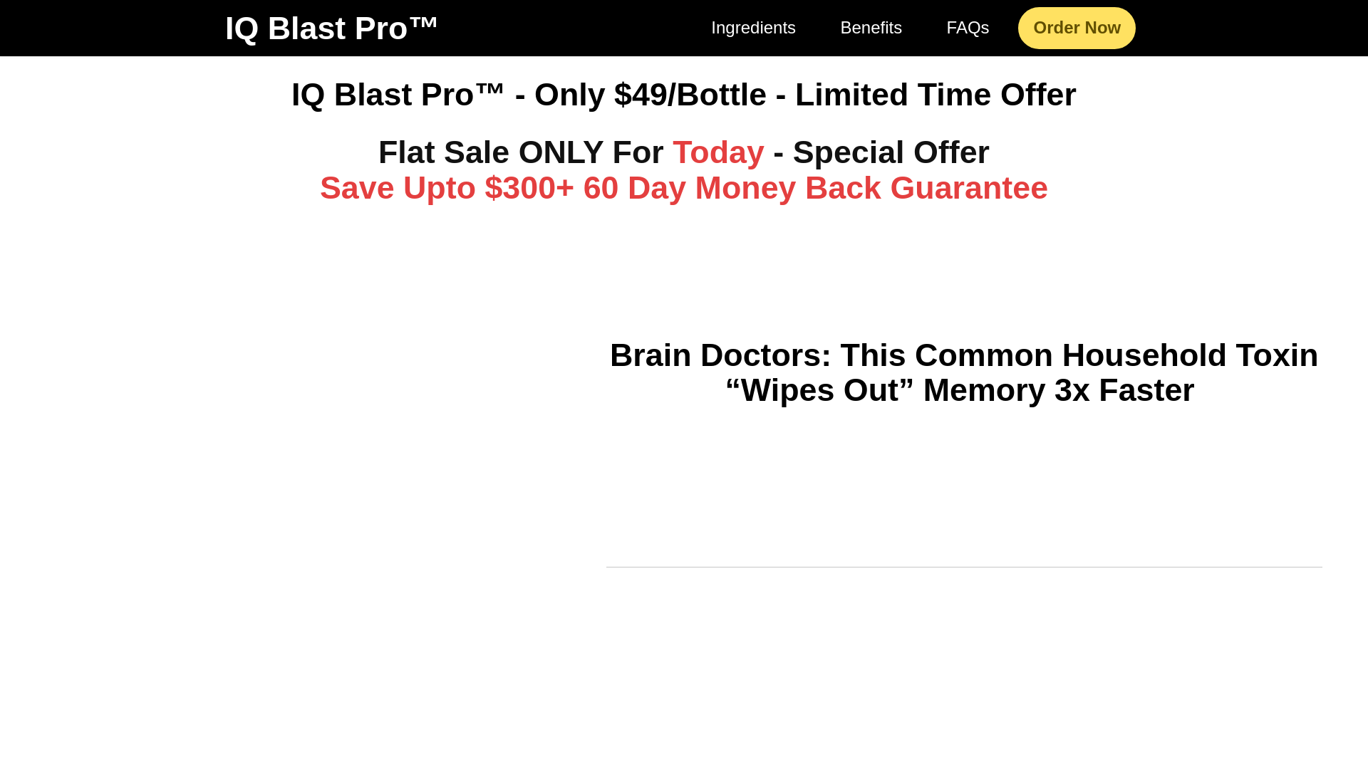 website screenshot of https://www-iqblastpro.com