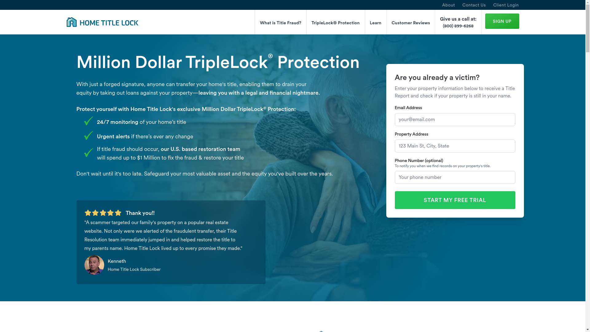 website screenshot of https://www.hometitlelock.com/