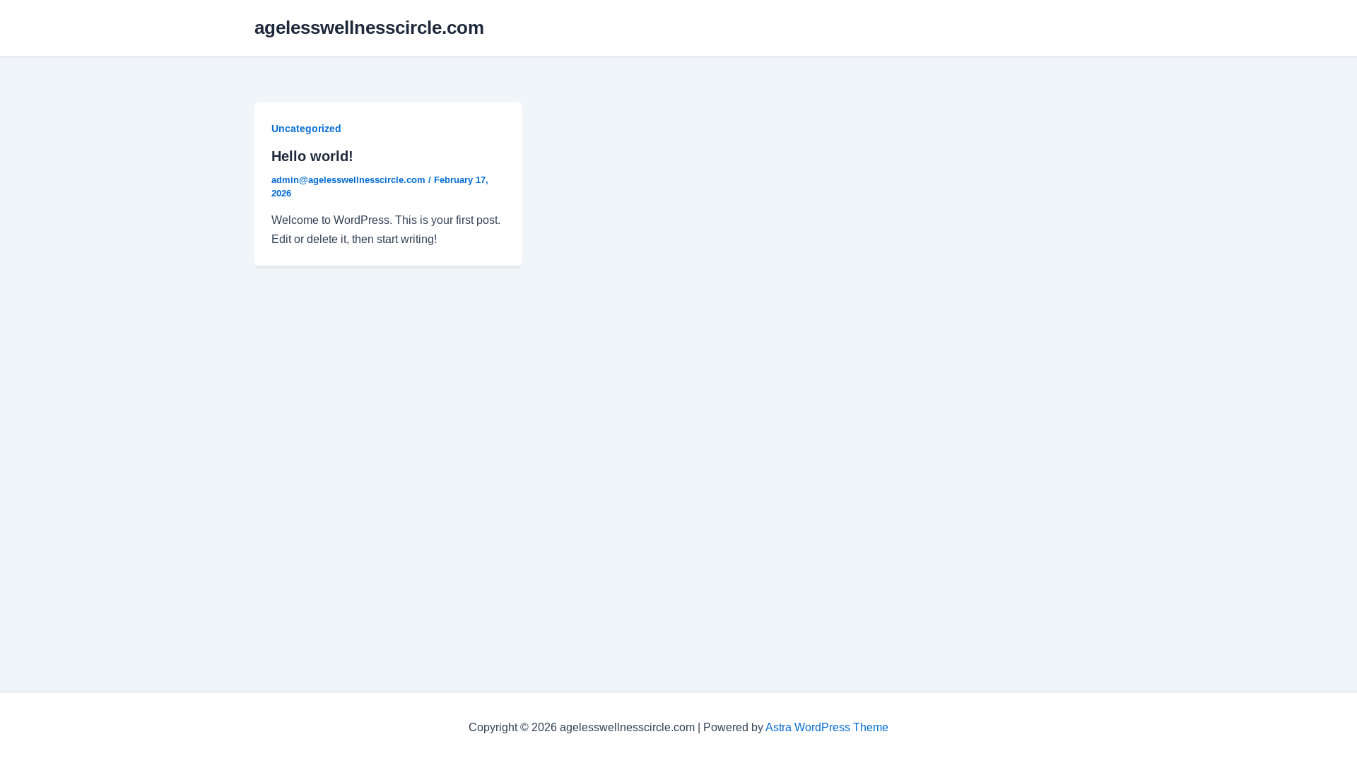 website screenshot of https://agelesswellnesscircle.com/