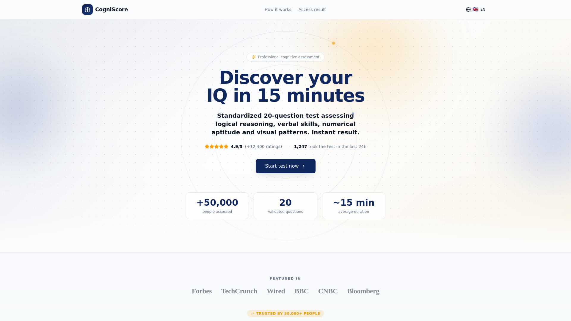 website screenshot of https://cogniscore.com.br/