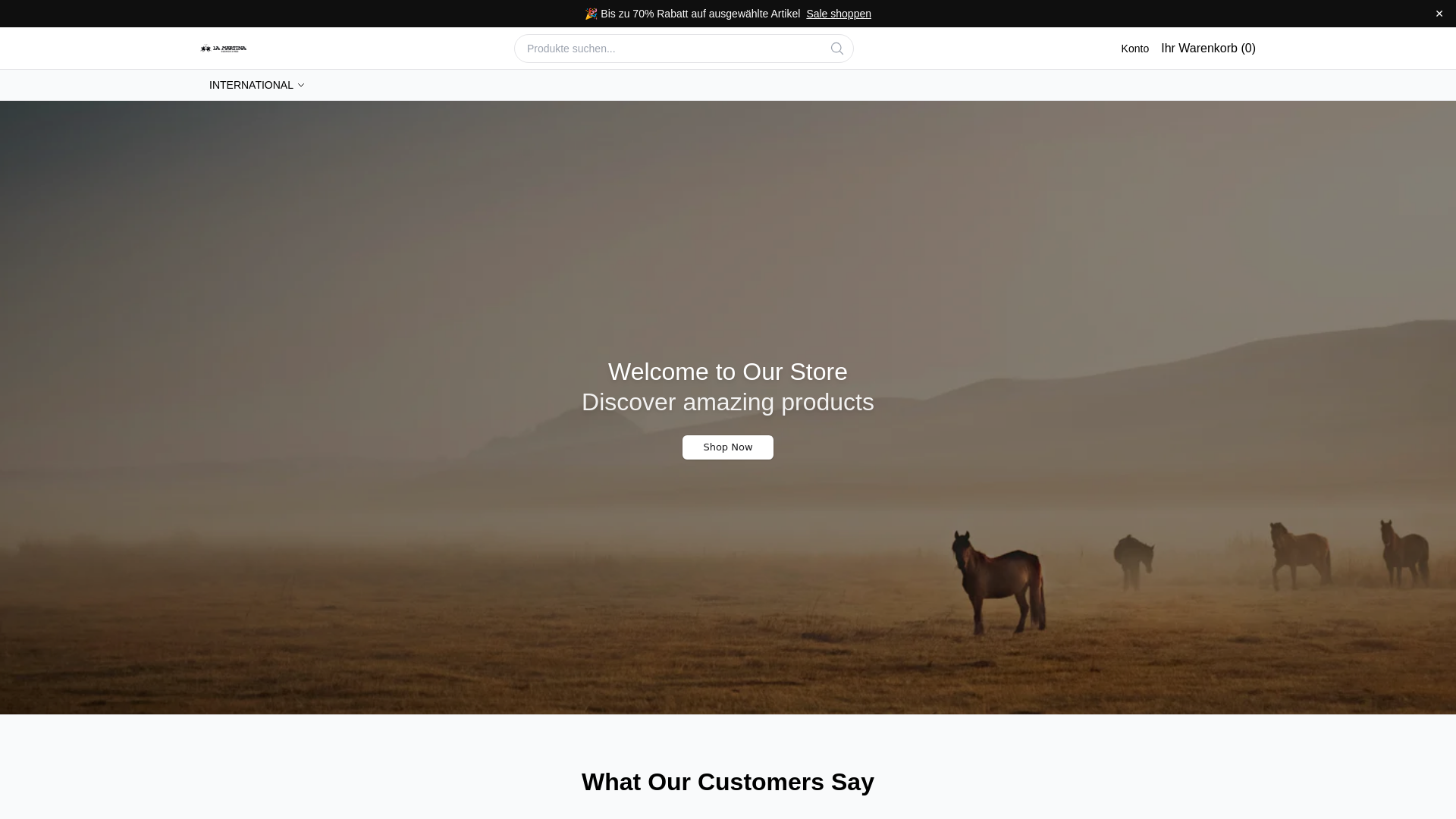 website screenshot of https://shoplamartina.shop/