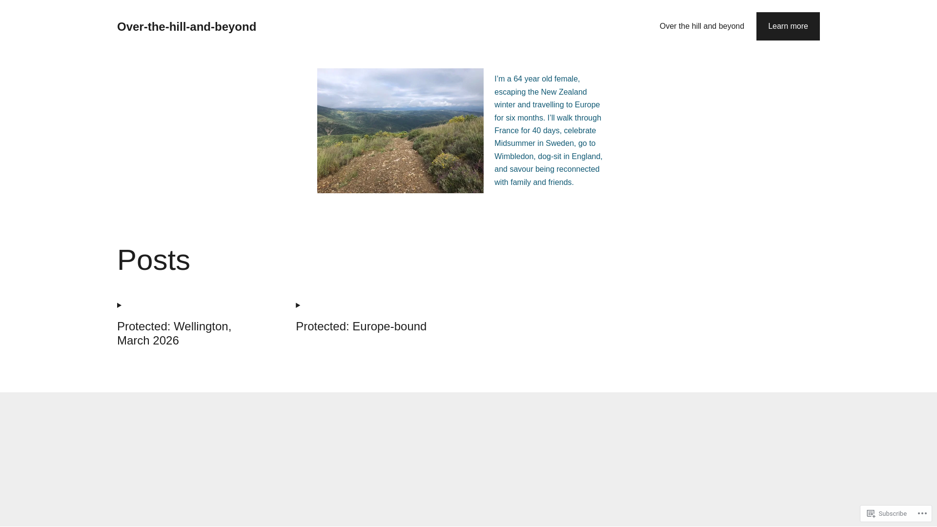 website screenshot of https://over-the-hill-and-beyond.blog/