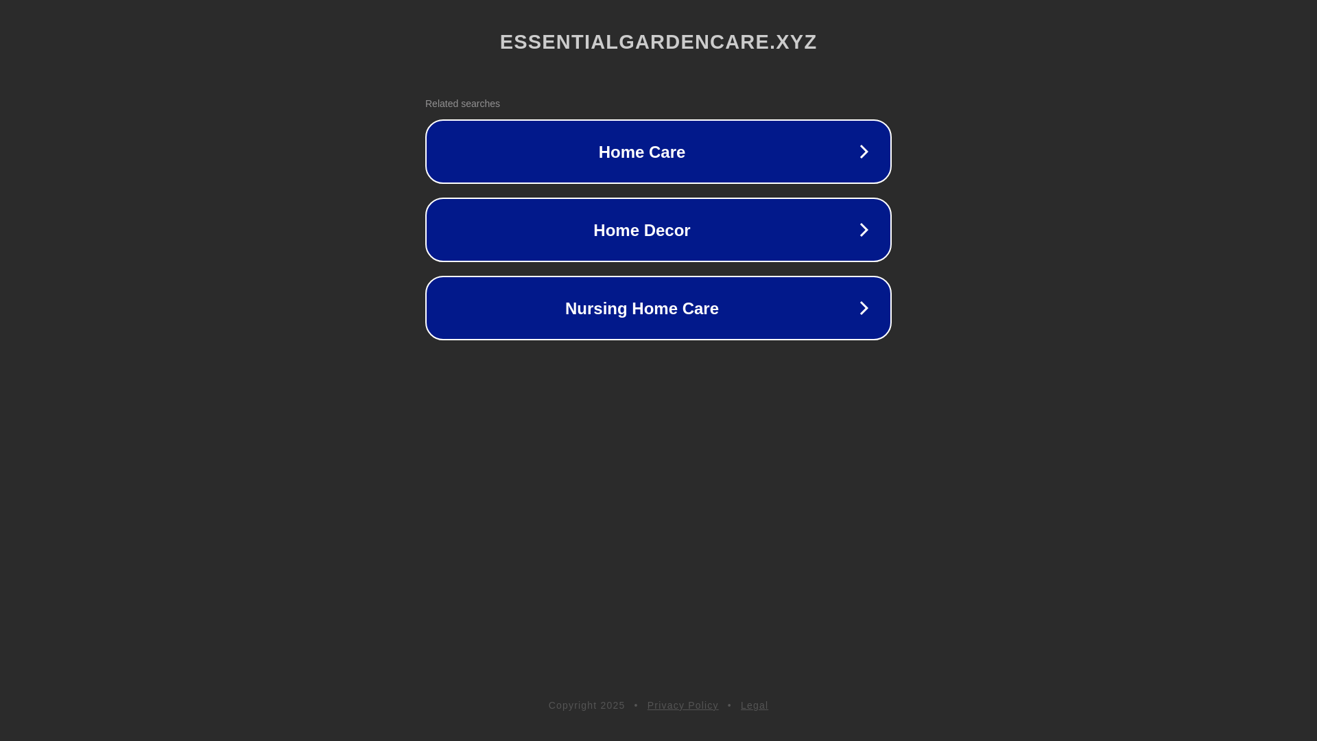 website screenshot of https://essentialgardencare.xyz/