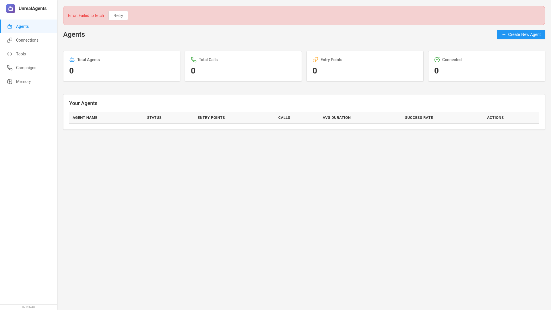 website screenshot of https://unreal-agents.pages.dev/