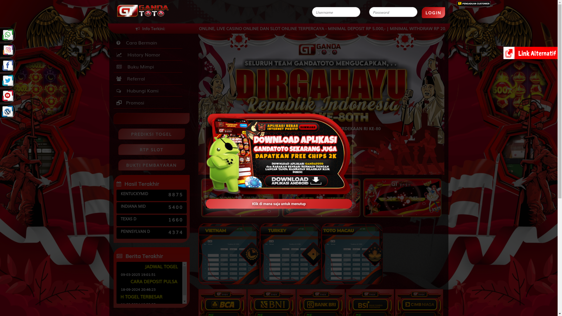 website screenshot of https://gandatoto015.art/