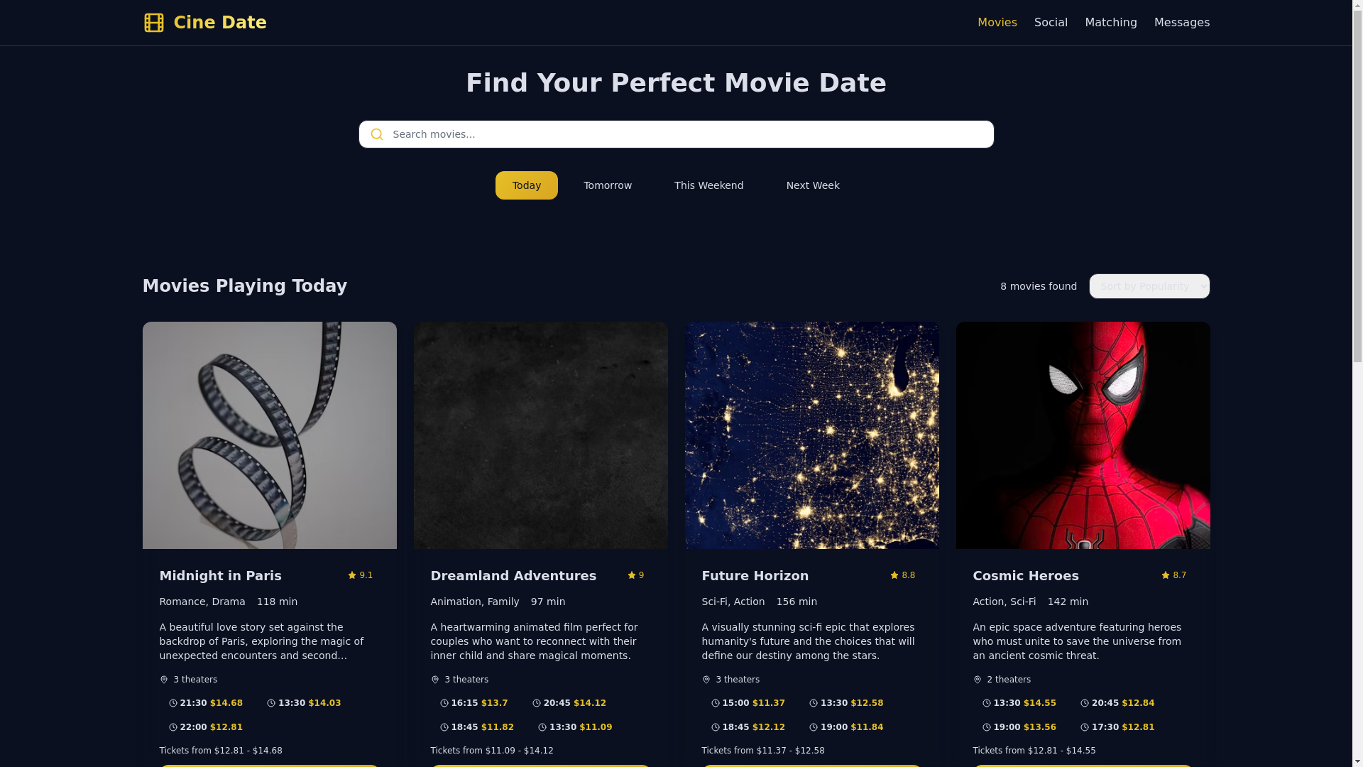 website screenshot of https://cinedatenight.com/