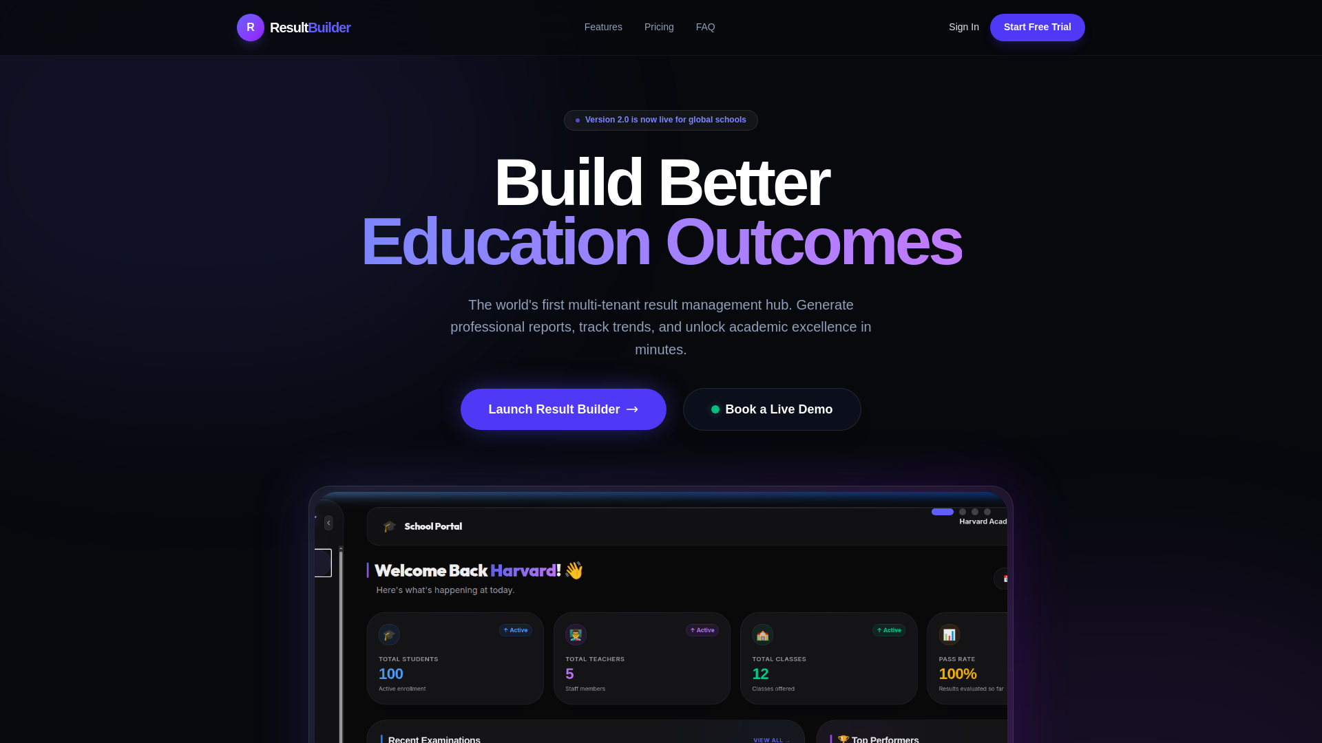 website screenshot of https://result-builder.pages.dev/