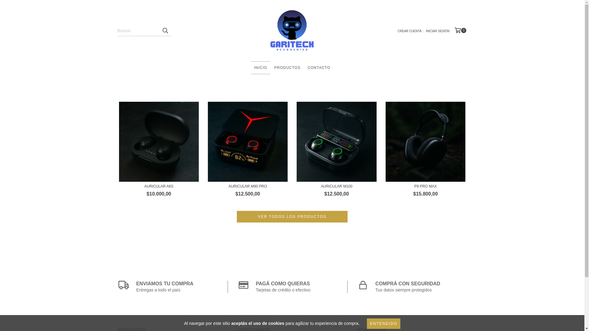 website screenshot of https://garitechaccesorios.com.ar/