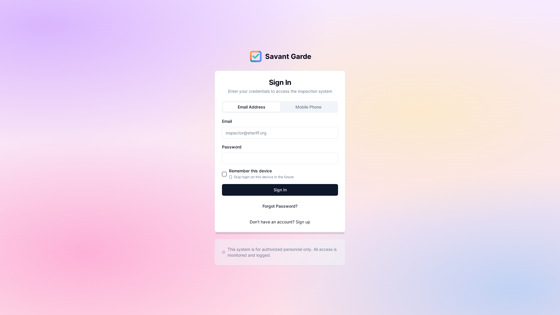 website screenshot of https://savantgarde.io/