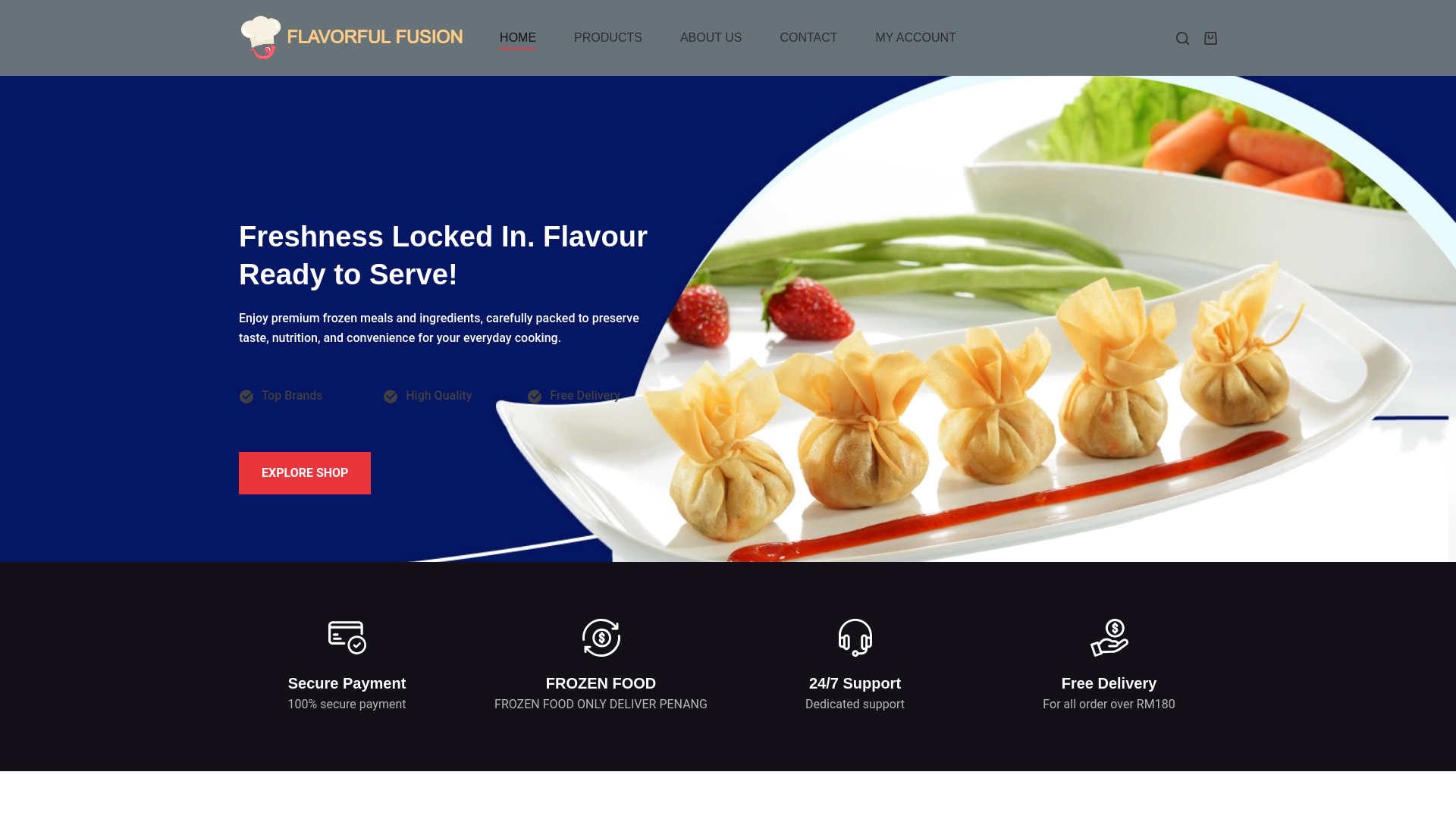website screenshot of https://tasteworld.store/