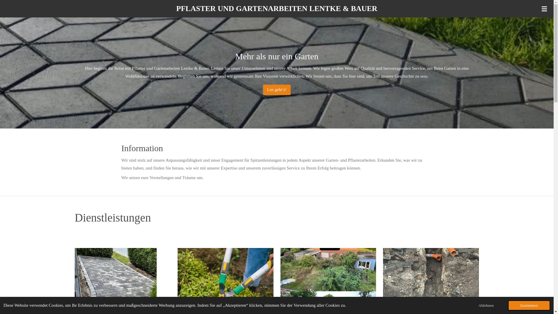 website screenshot of https://pflasterundgartenarbeitenlentkebauer.de/