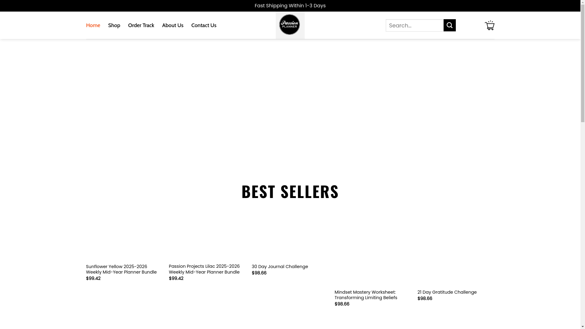 website screenshot of https://mypassionplanner.shop/