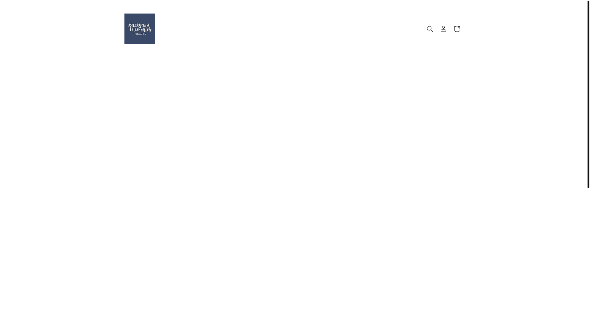 website screenshot of https://backyardmemoriesthreadco.com/