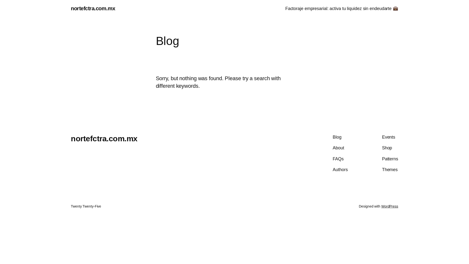 website screenshot of https://nortefctra.com.mx/