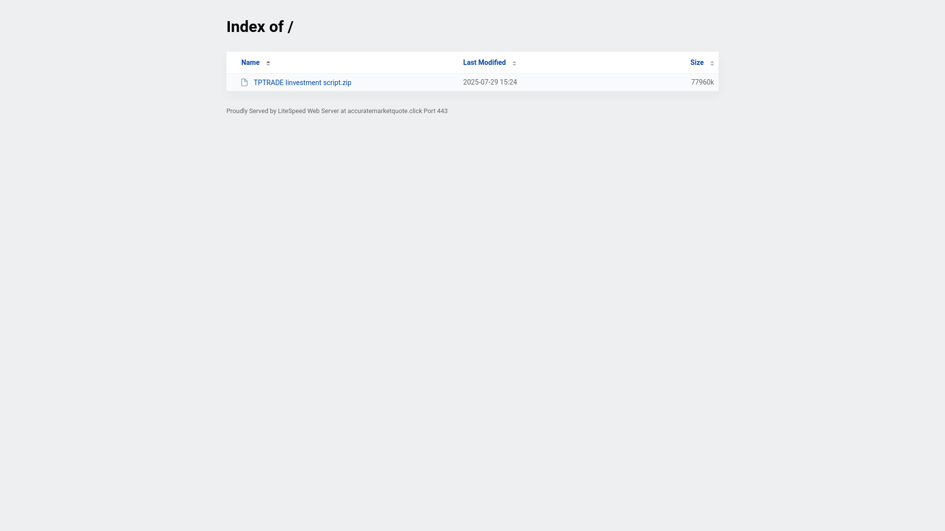 website screenshot of https://accuratemarketquote.click/