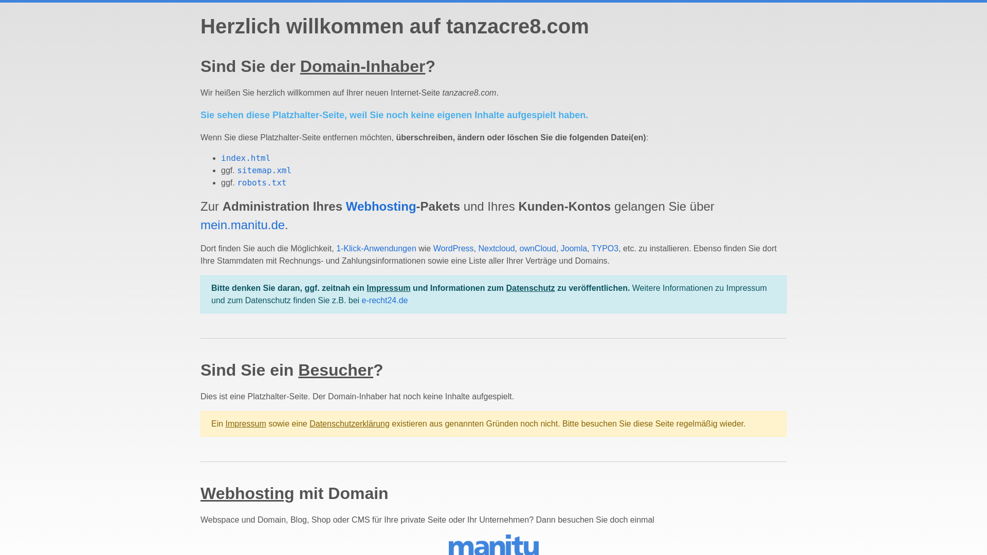 website screenshot of https://tanzacre8.com/