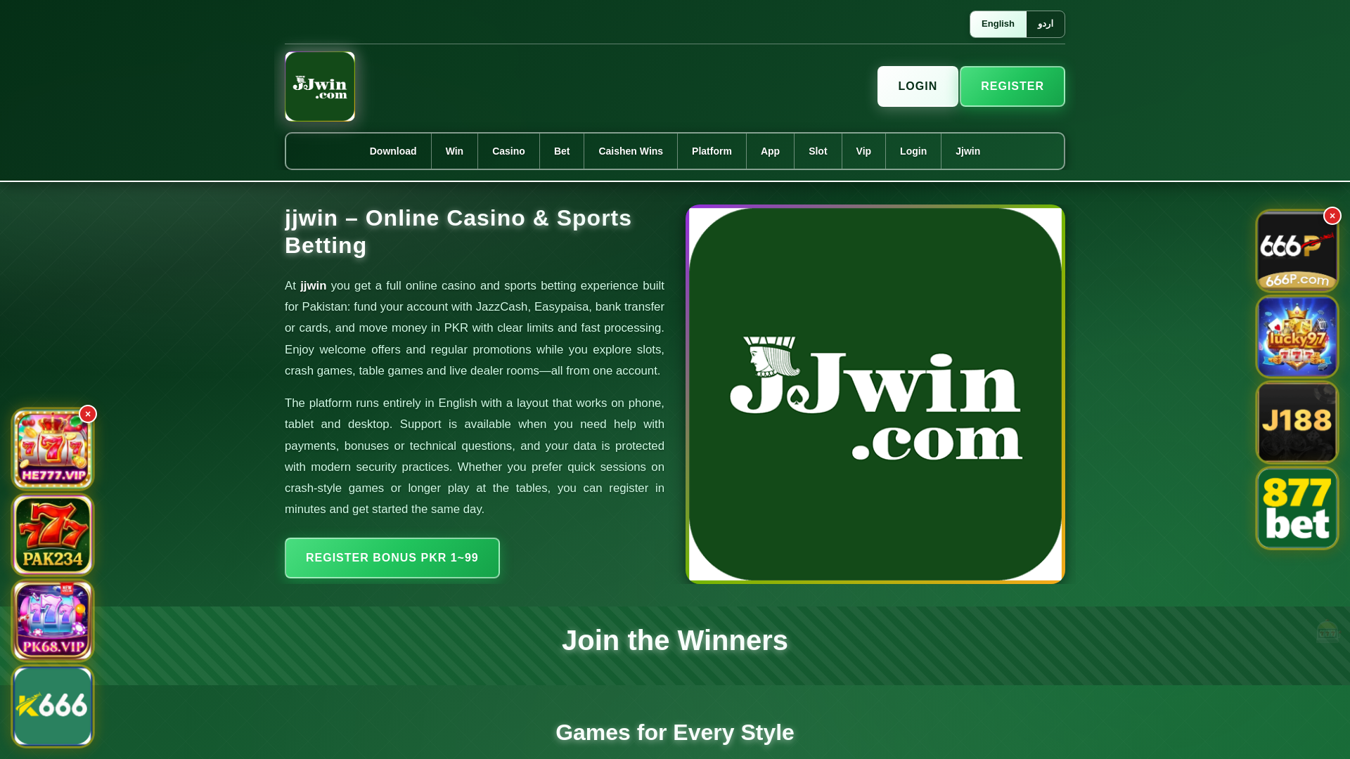 website screenshot of https://jjwinek.com/
