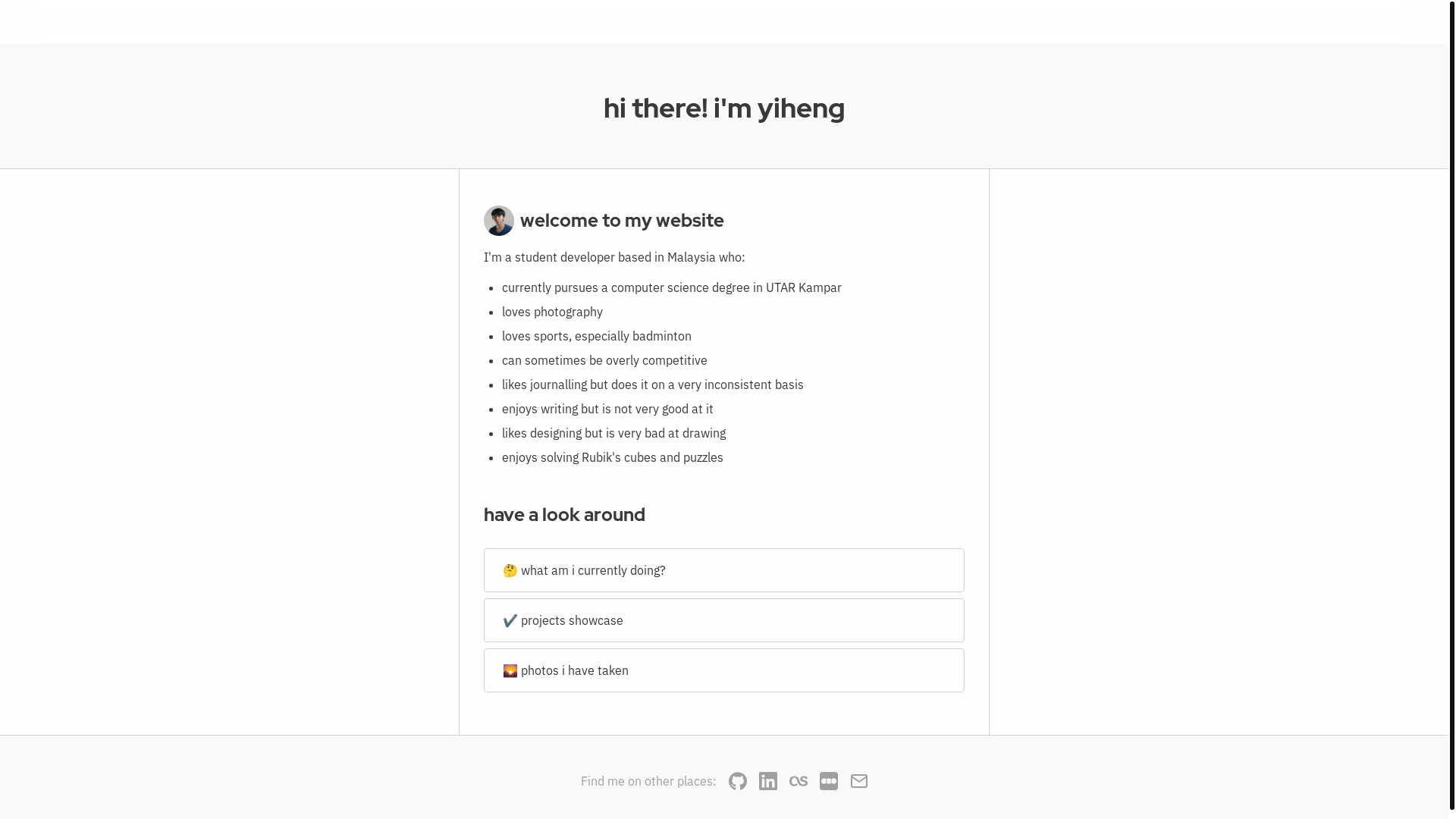website screenshot of https://ohyiheng.pages.dev/