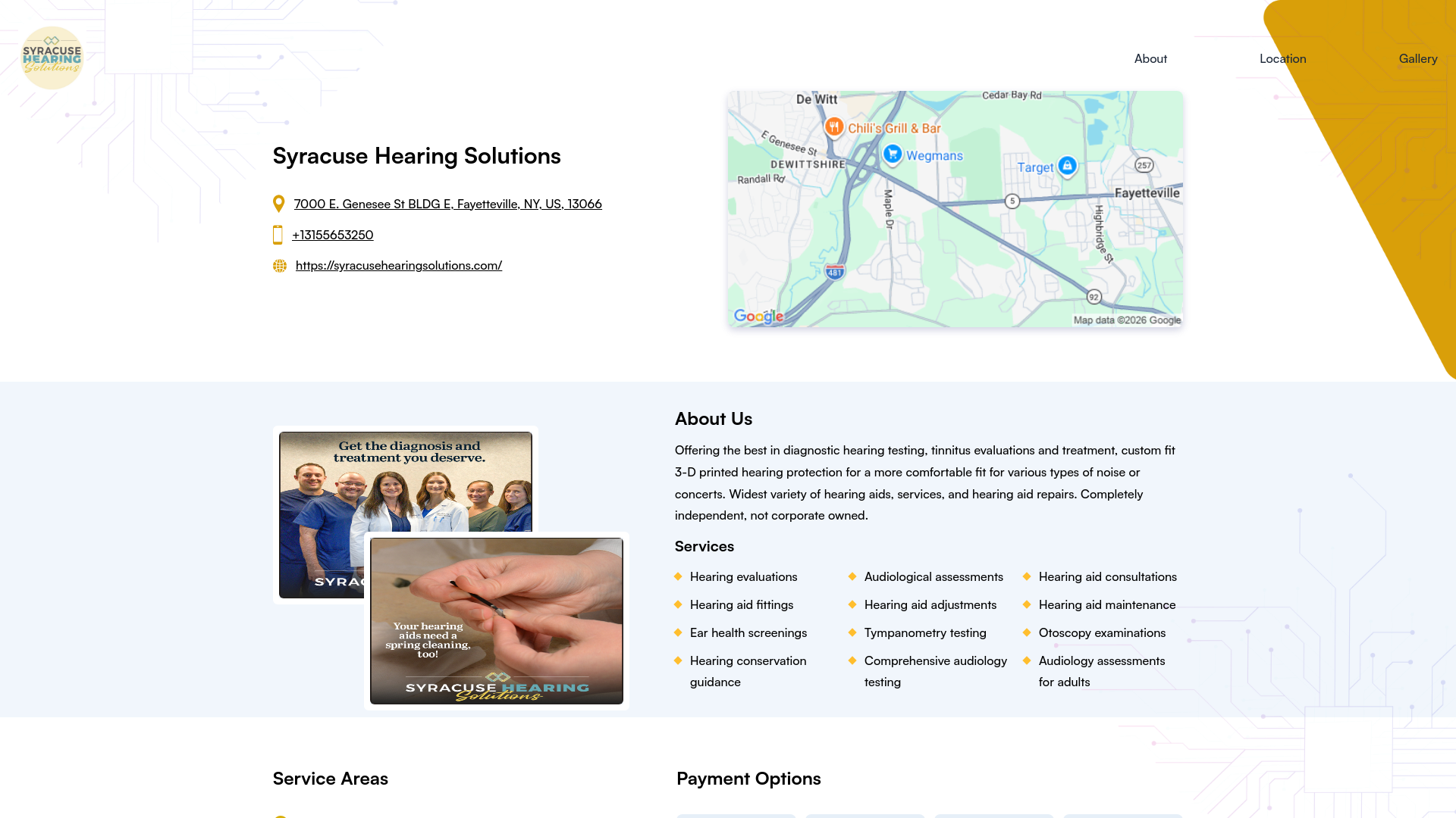 website screenshot of https://syracusehearingsolutions.online/