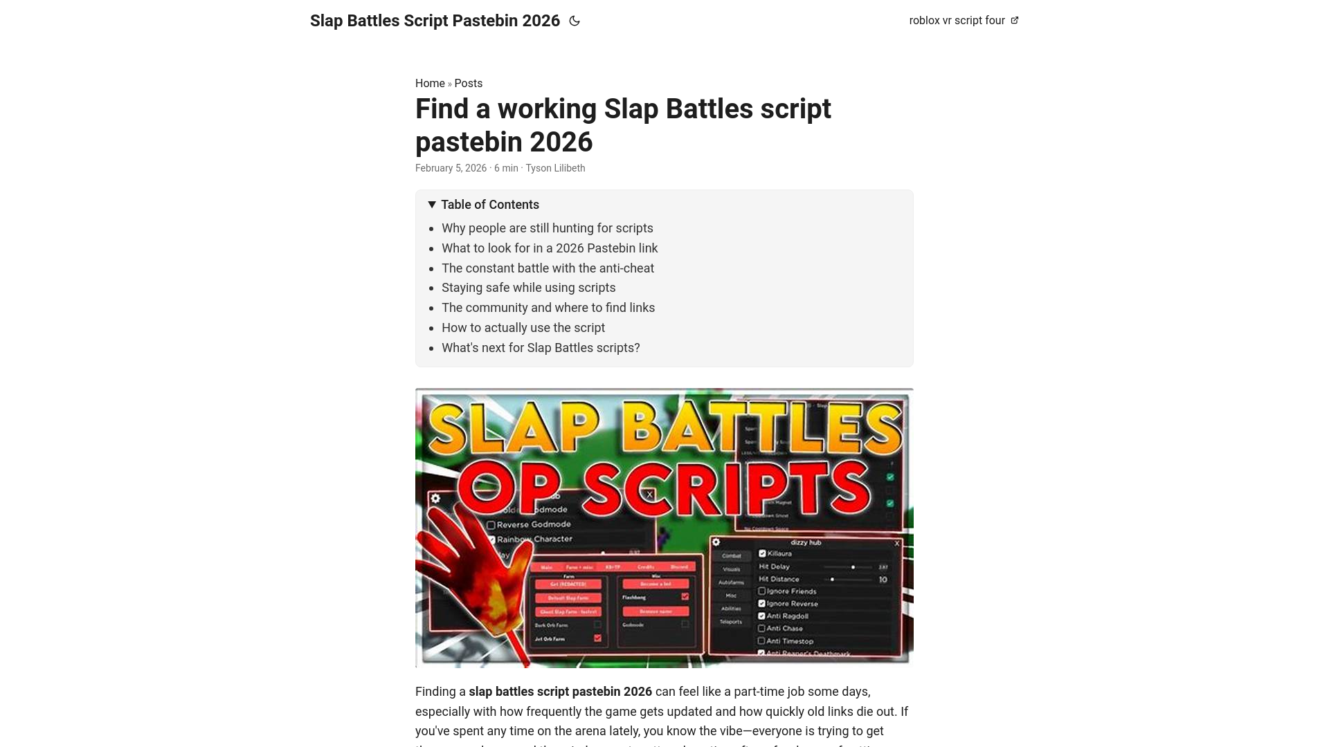 website screenshot of https://slap-battles-script-pastebin-2026.pages.dev/