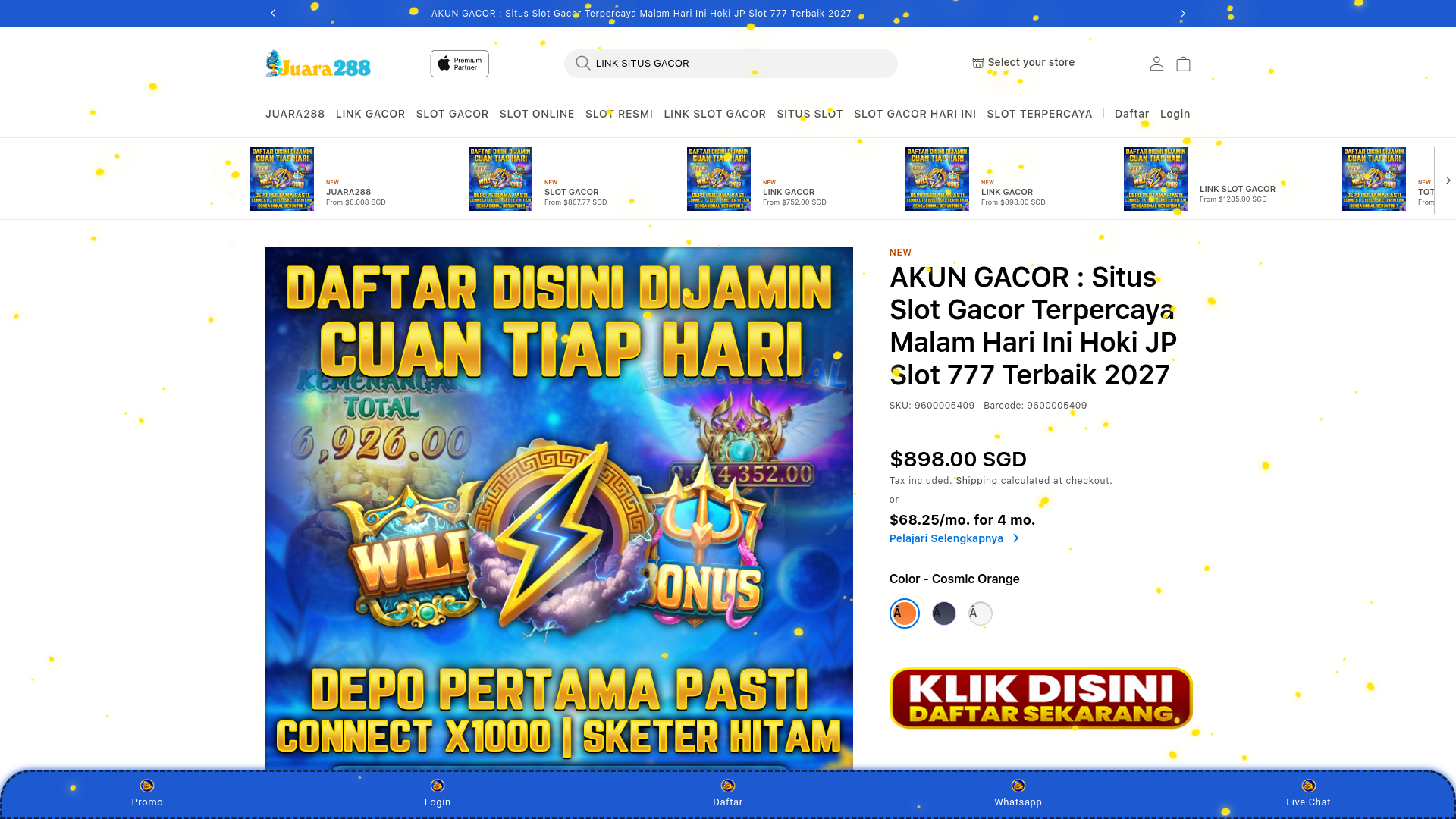 website screenshot of https://akun-satudata.pages.dev/