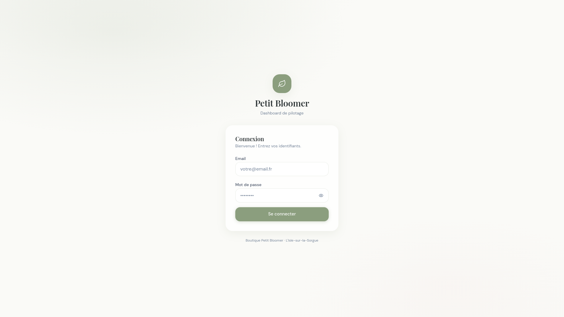 website screenshot of https://petit-bloomer-dashboard.pages.dev/