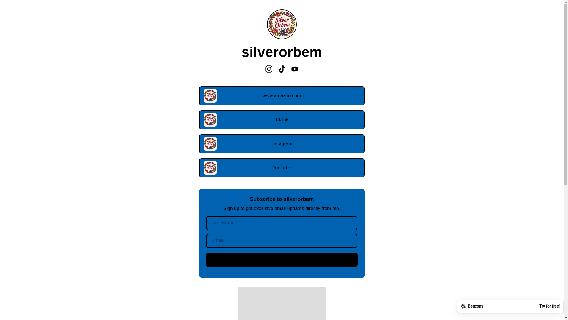 website screenshot of https://silverorbem.com/
