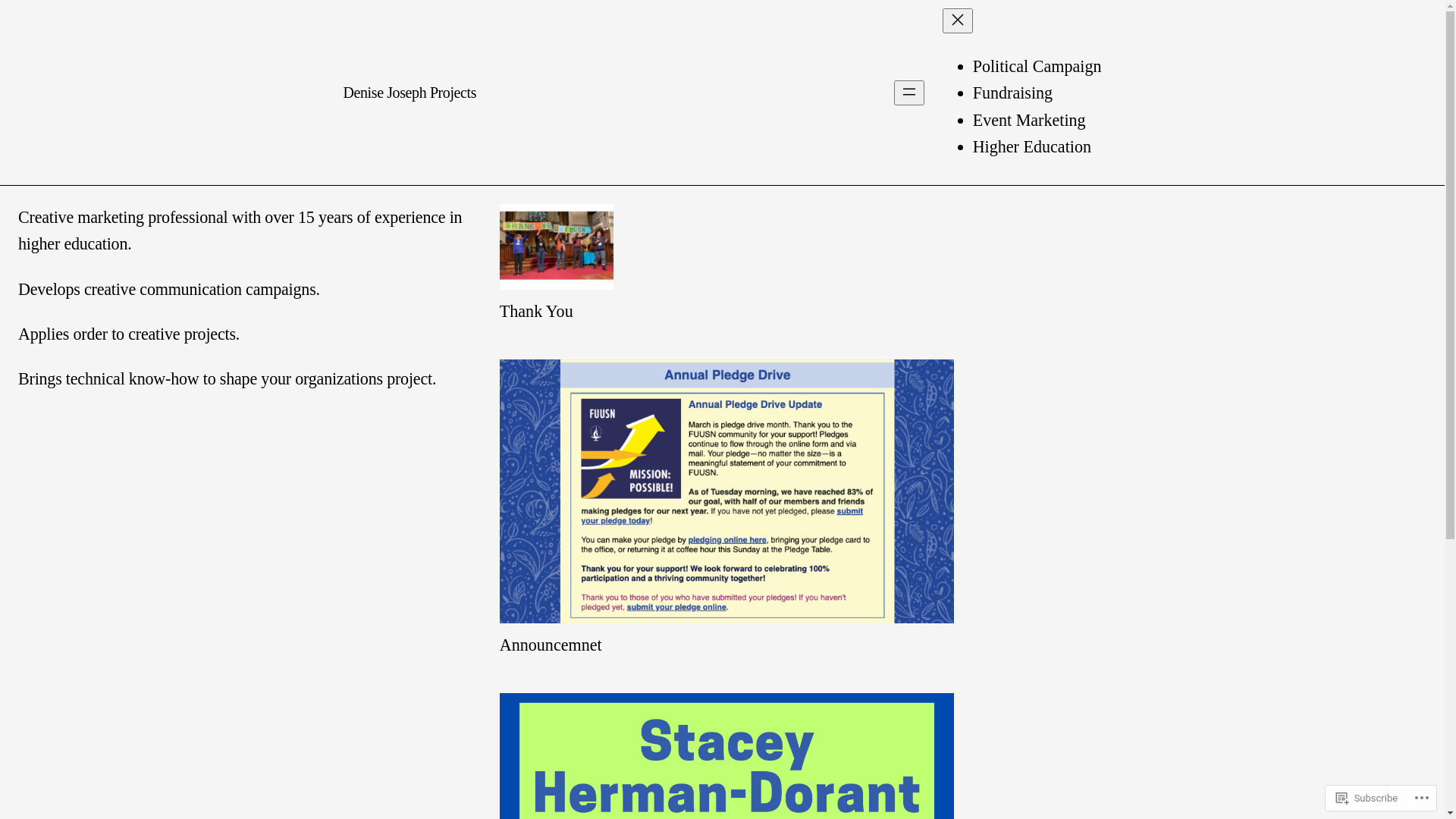 website screenshot of https://denjosephprojects.gallery/