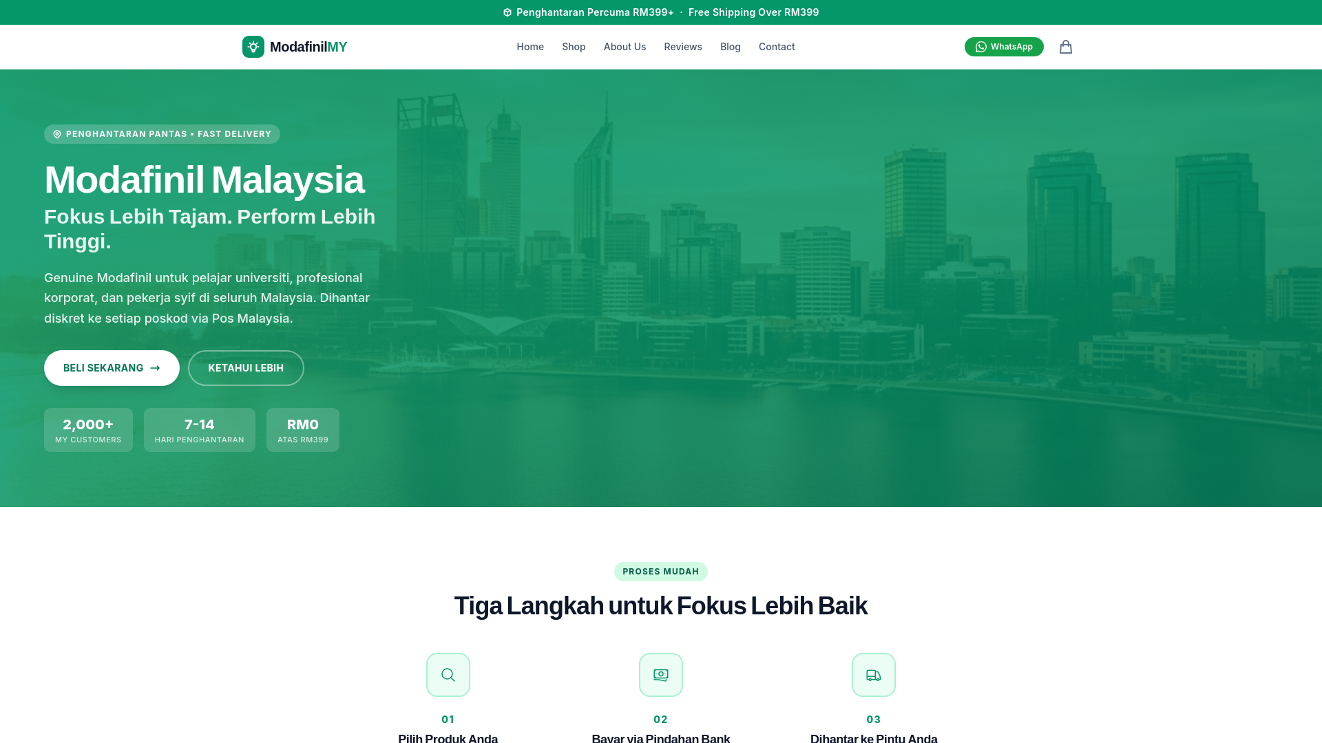 website screenshot of https://modafinil-malaysia.com/