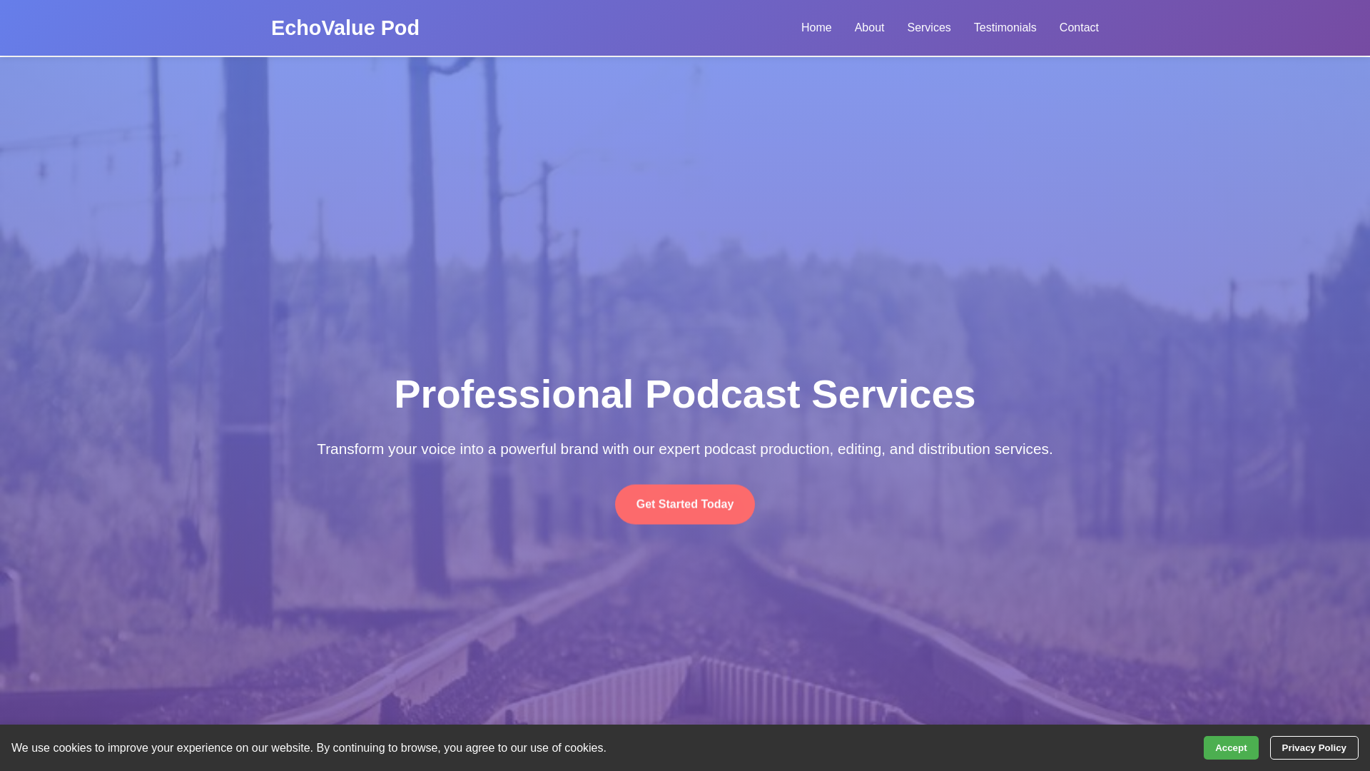 website screenshot of https://echovaluepod.click/