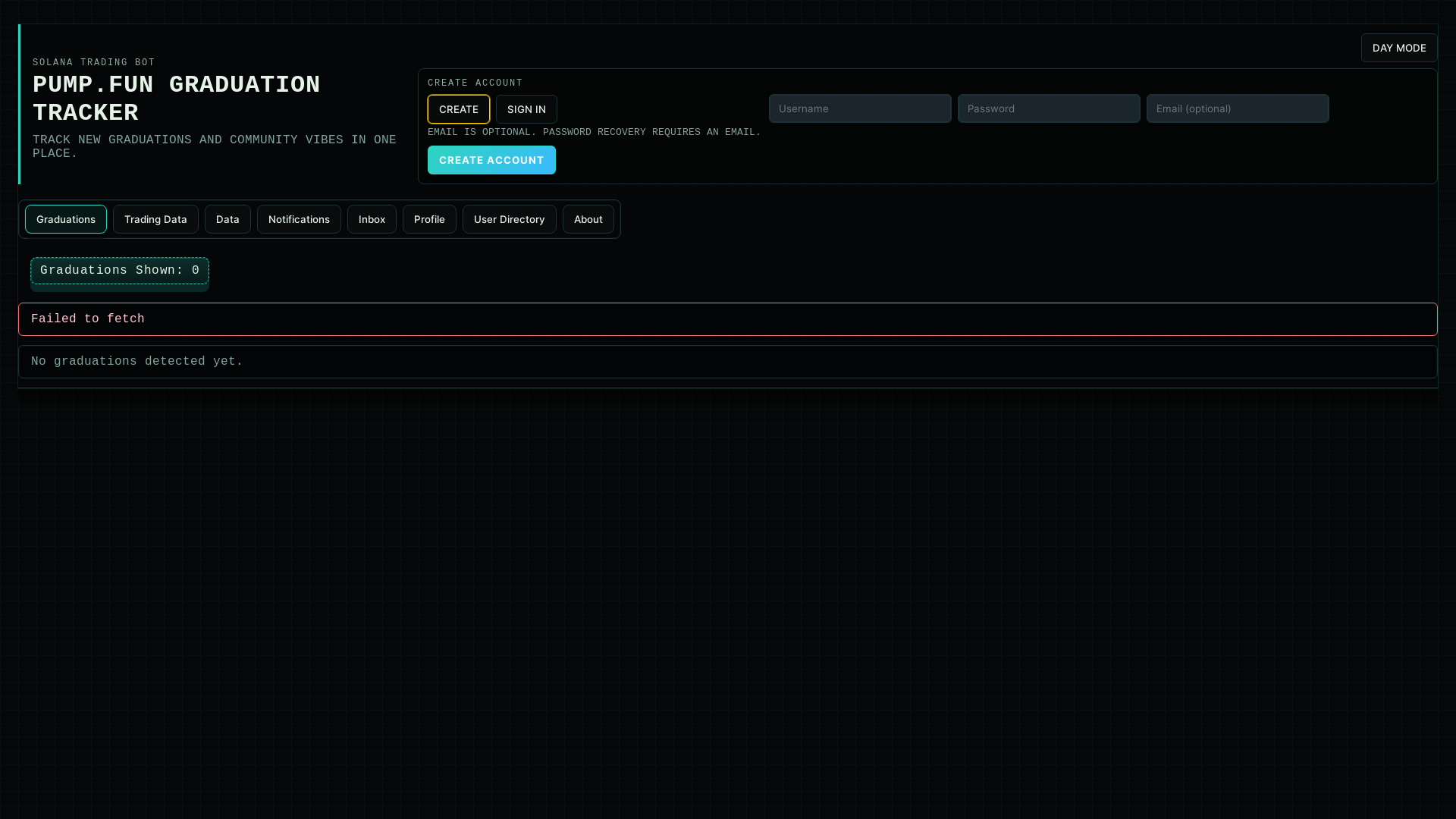 website screenshot of https://graduationtracker.pages.dev/