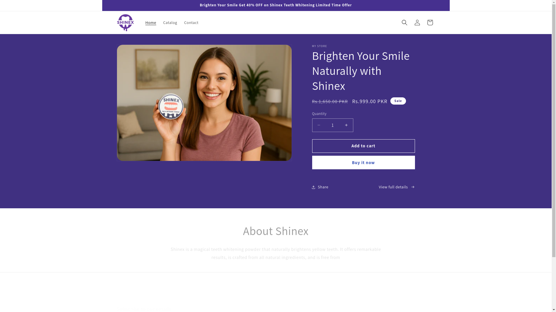 website screenshot of https://shinexpowder.com/