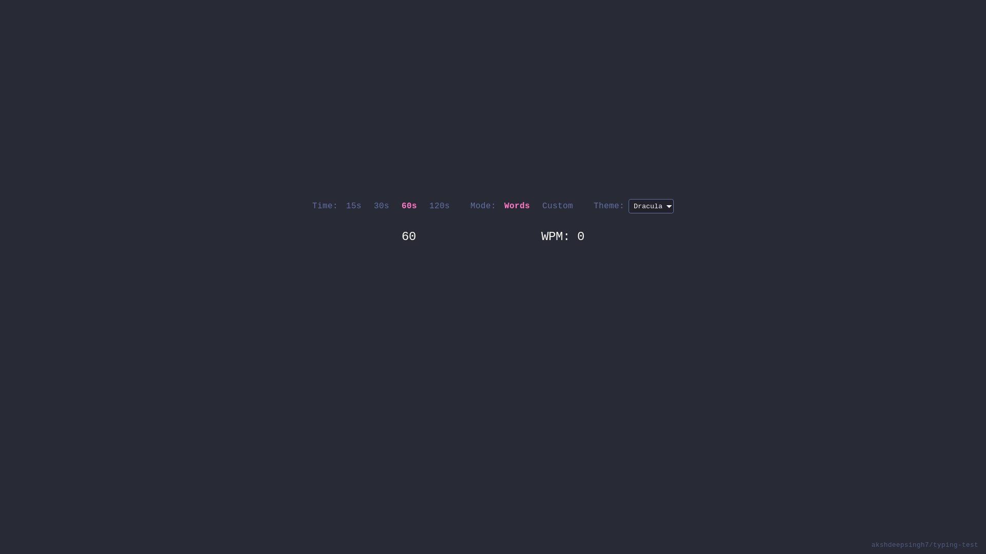 website screenshot of https://advanced-typing-test.pages.dev/