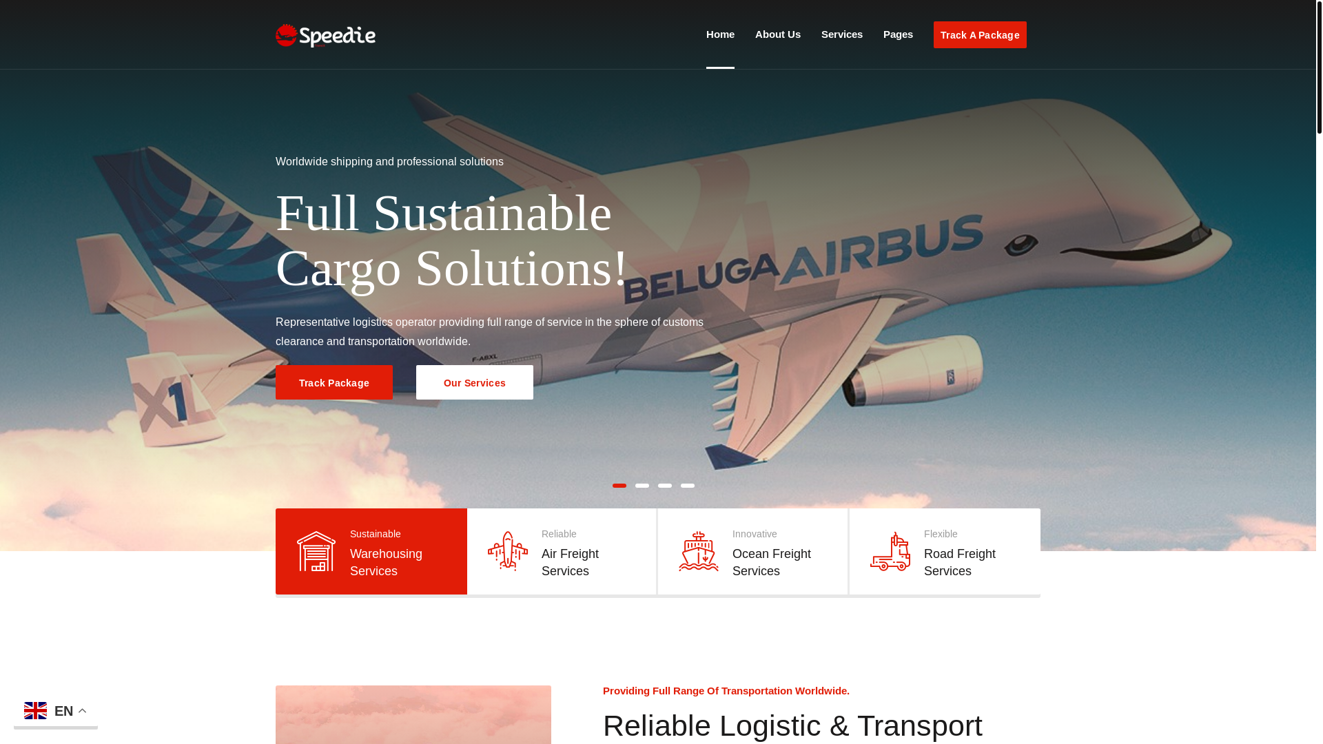 website screenshot of https://speedietransit.com/