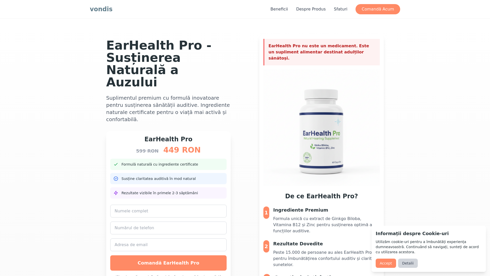 website screenshot of https://vondis.eu/