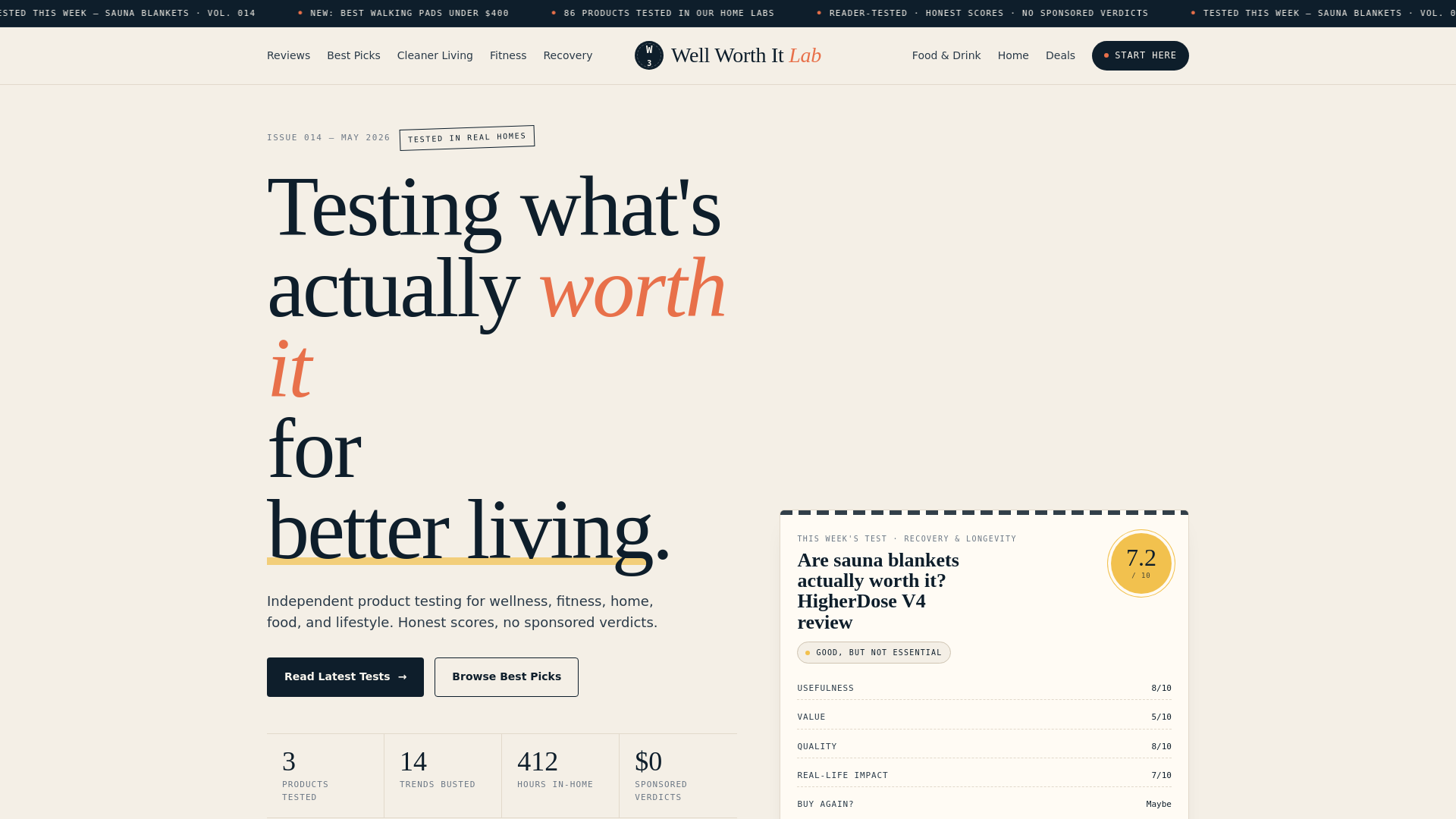 website screenshot of https://wellworthitlab.pages.dev/
