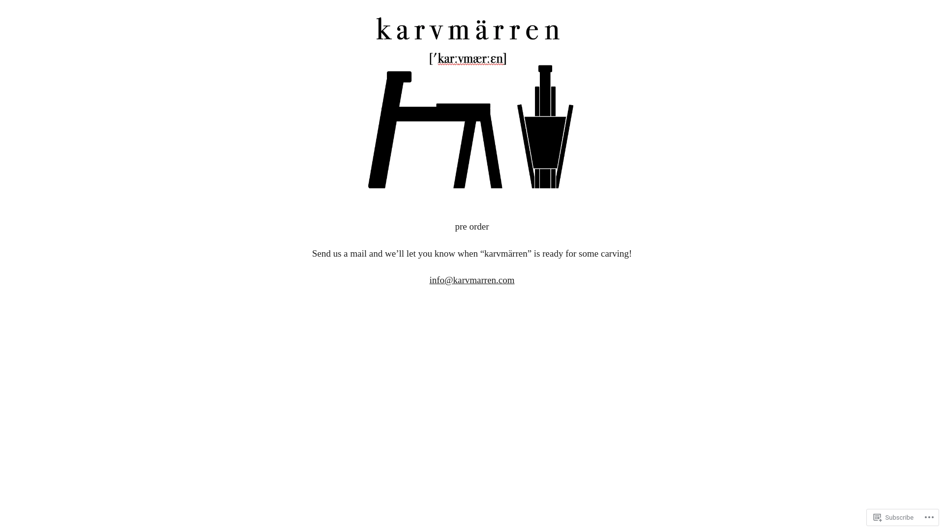 website screenshot of https://karvmarren.com/