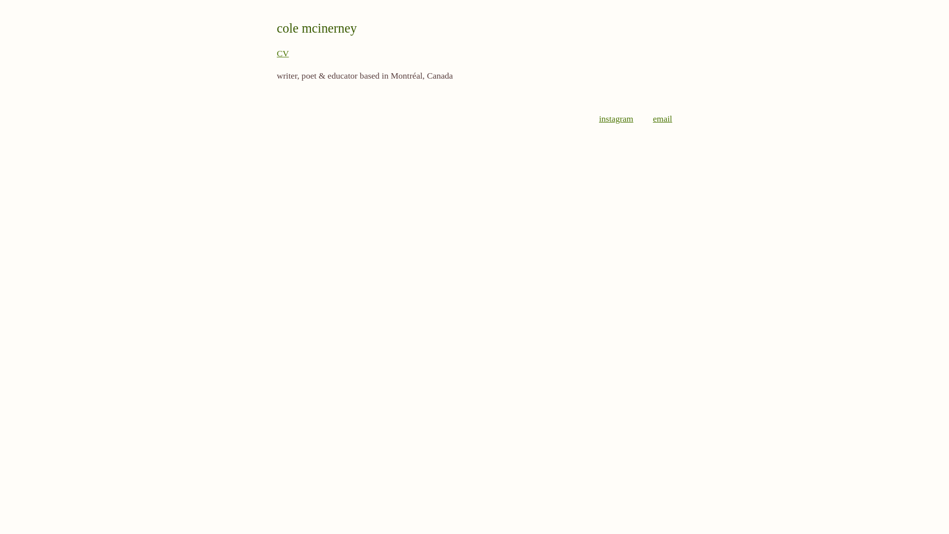 website screenshot of https://colemcinerney.ca/