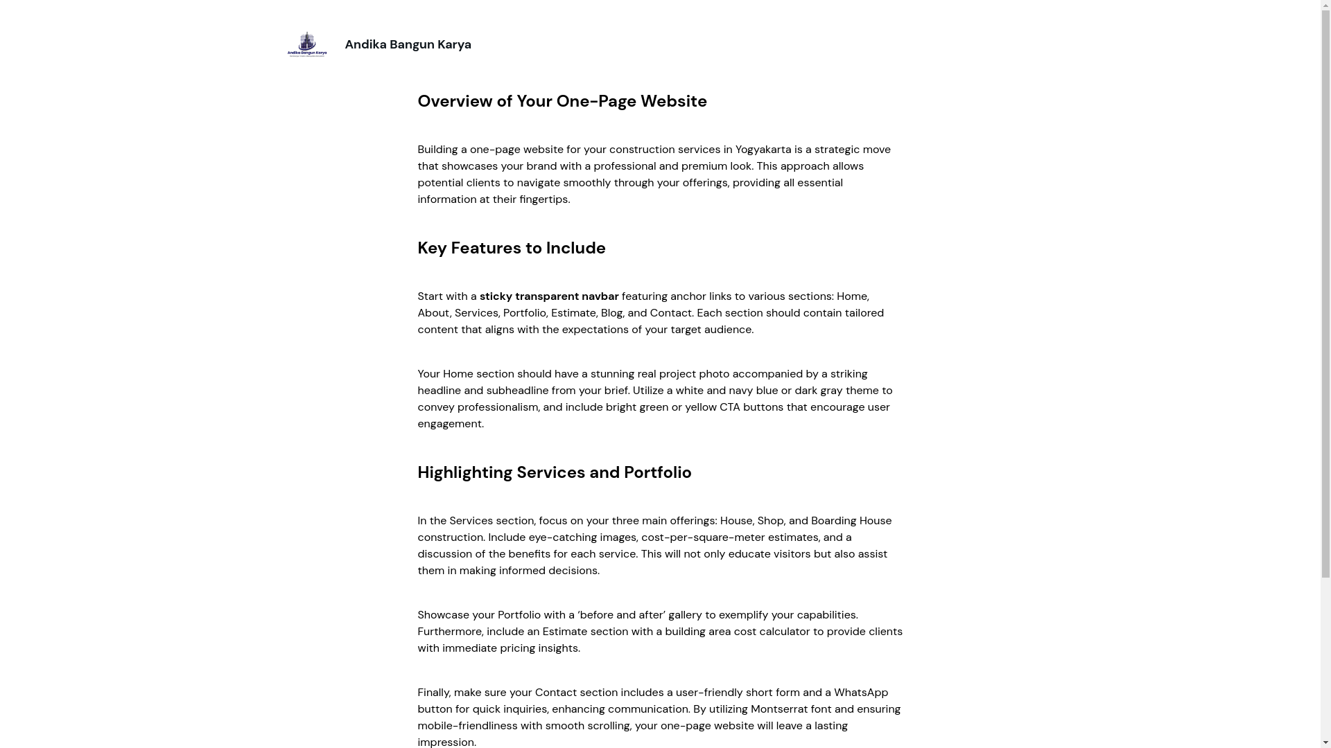 website screenshot of https://andikabangunkarya.com/