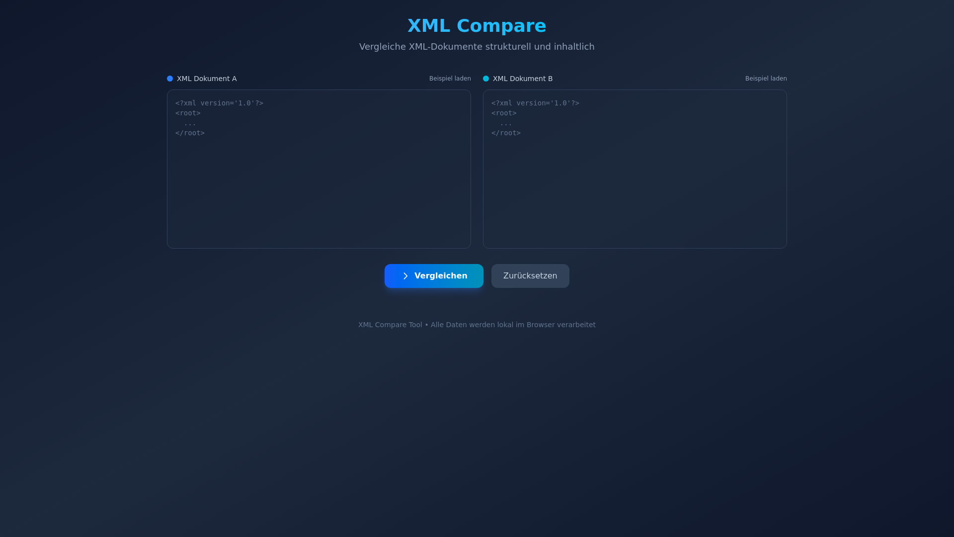 website screenshot of https://xml-compare-e9x.pages.dev/