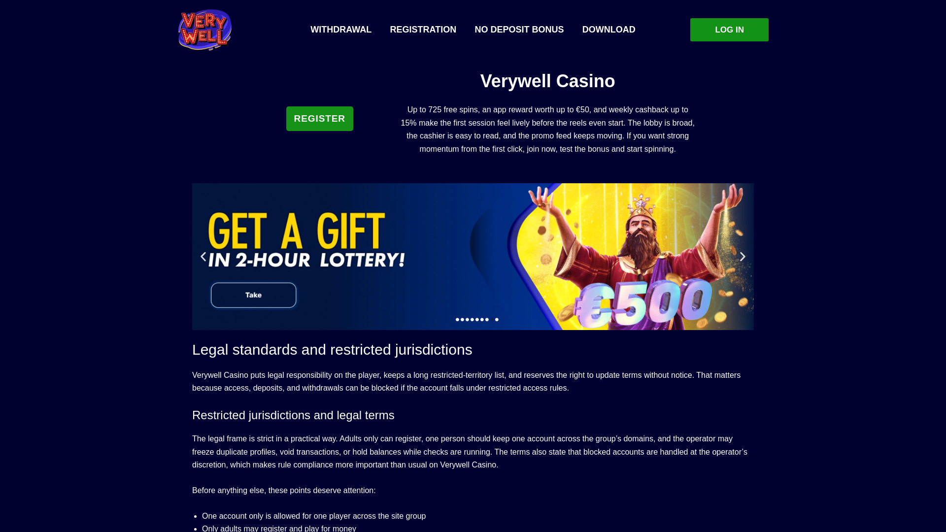 website screenshot of https://verywell-games.com/