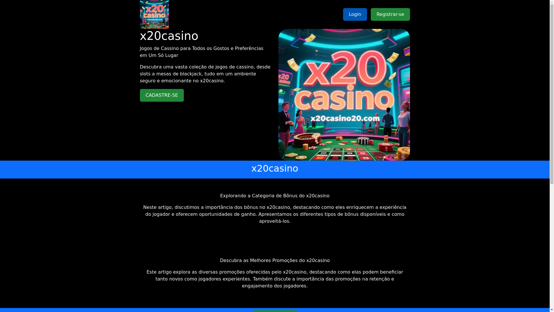 website screenshot of https://x20casinox20.com/