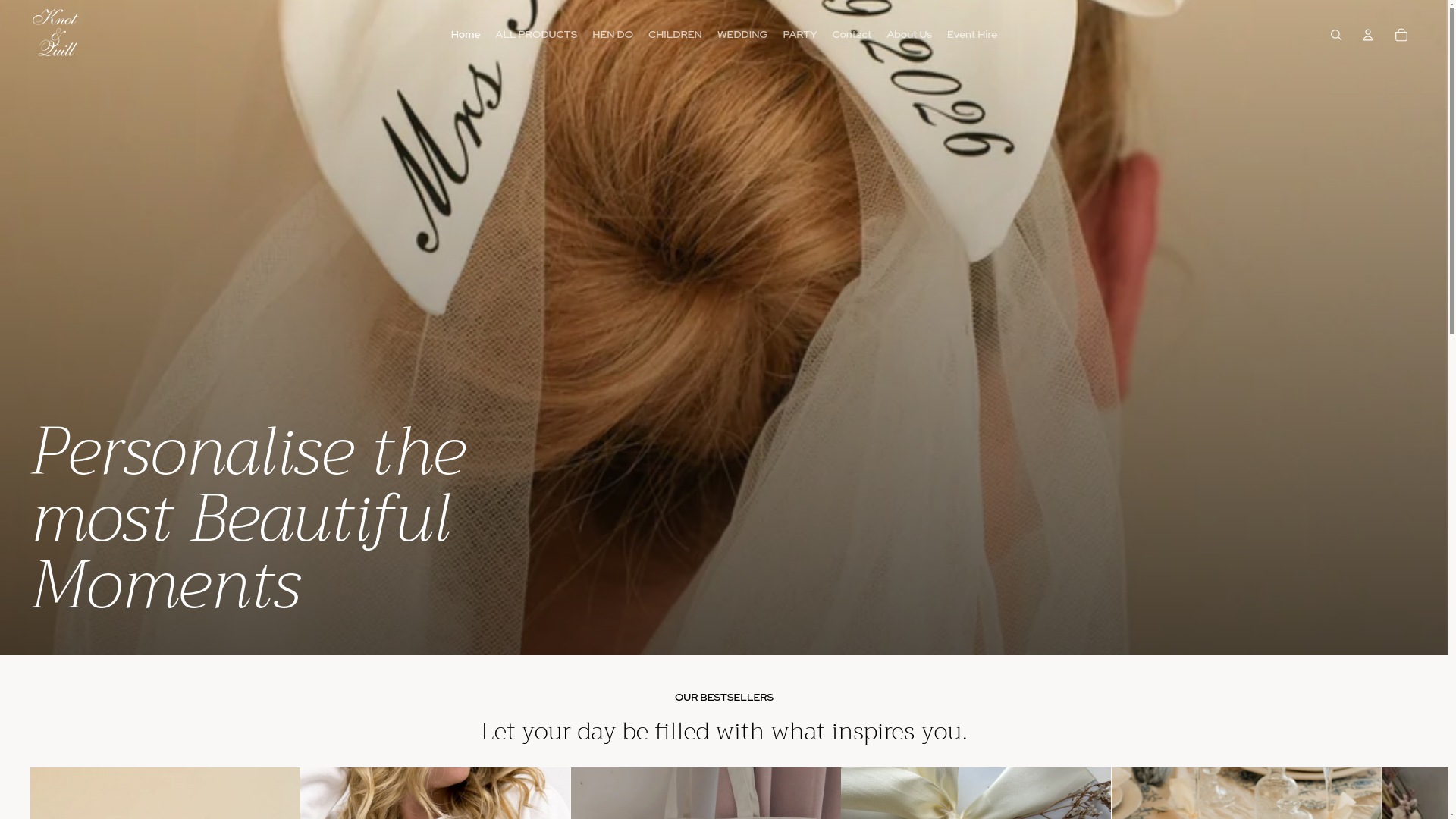 website screenshot of https://knotandquill.com/