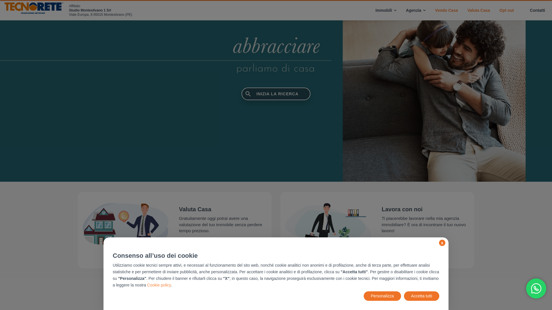 website screenshot of https://tecnoretemontesilvano.it
